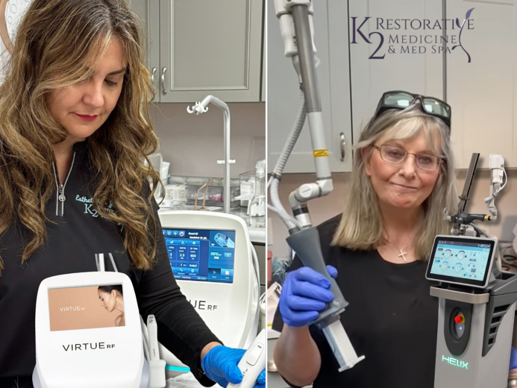 Dynamic Duo Helix Laser and Virtue RF at K2 restorative Medicine and Med Spa