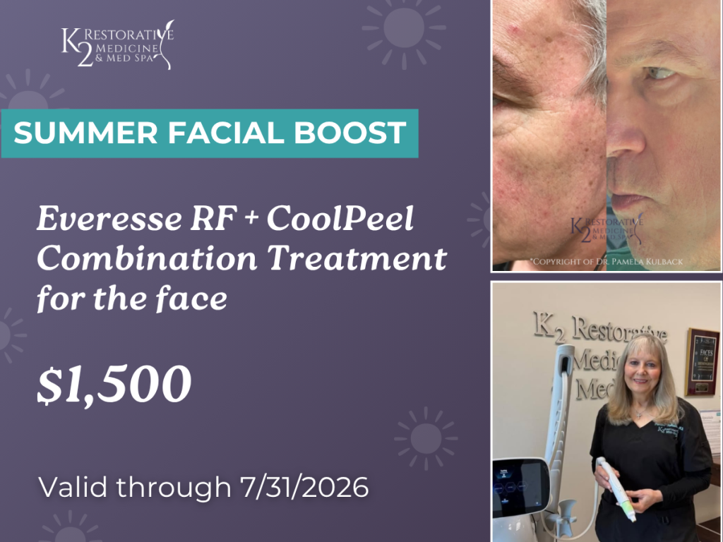 EVERESSE RF + COOLPEEL SPECIALS at K2 Restorative Medicine and Med Spa